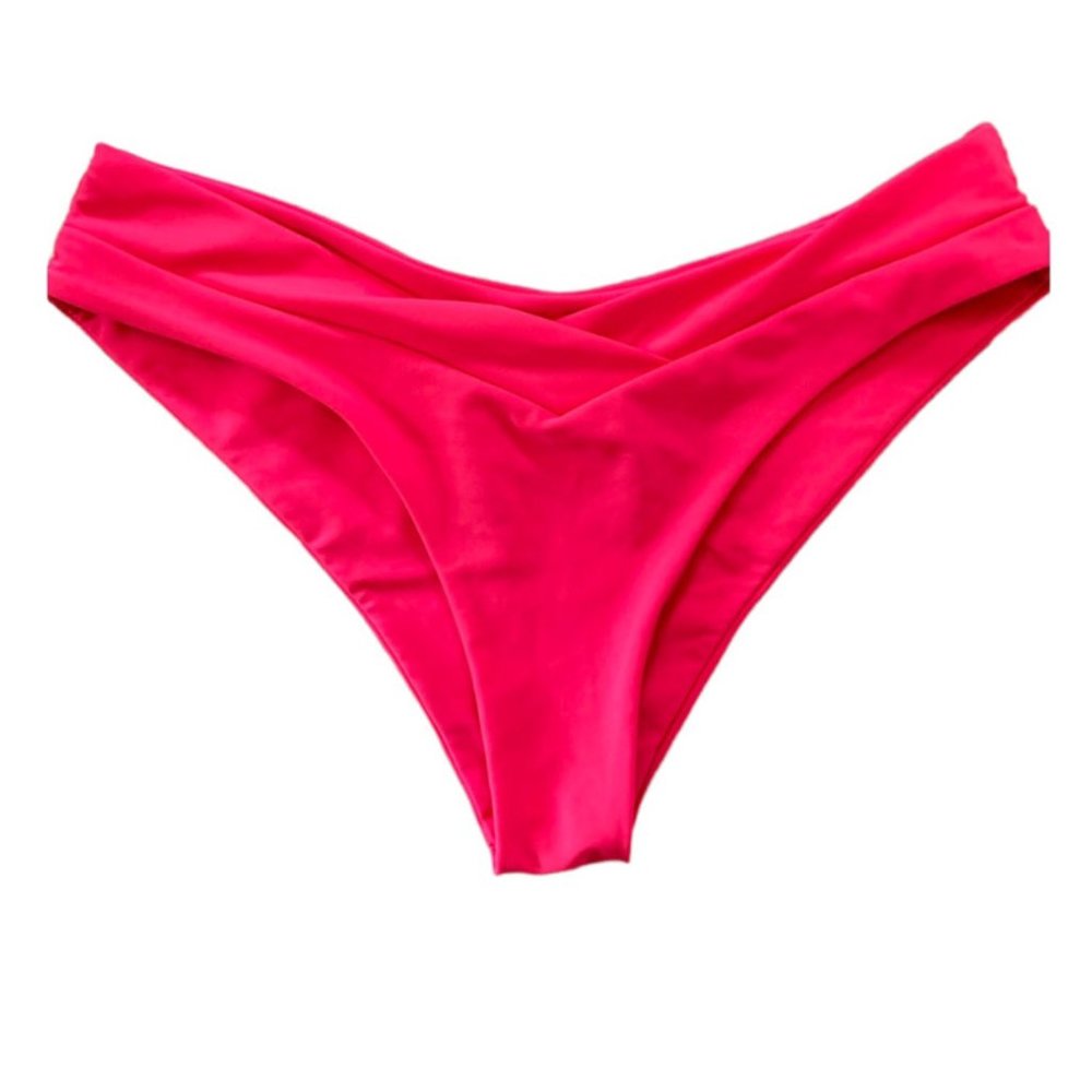 NWOT Shein Bright Pink Cheeky Thong Bikini Bottoms New Without Tags Size Small